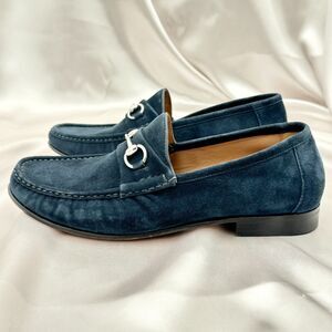 Peter Huber Ascot Classic Blue Suede Horsebit Men's Size 9.5 Loafers